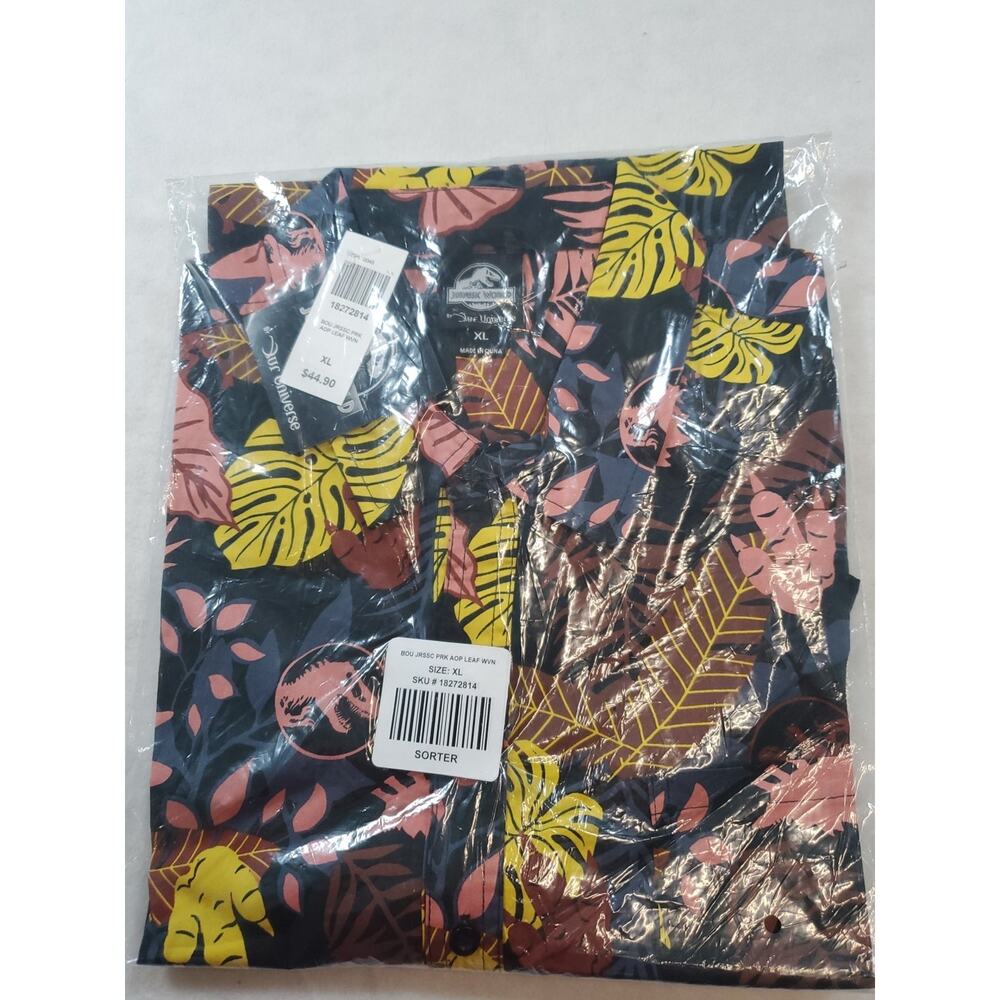 Our Universe Jurassic Park Tripical Wove Button Up Shirt XL